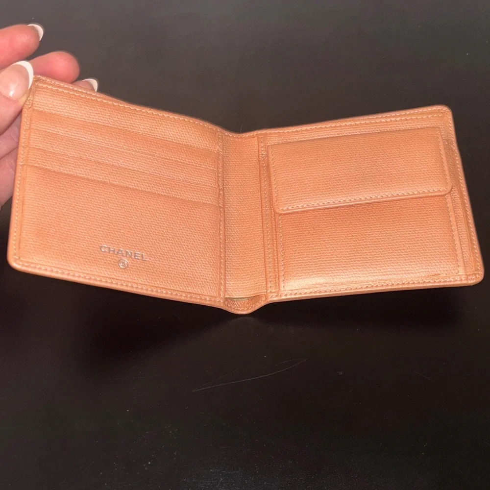 CHANEL Apricot Leather Wallet - Picture 2 of 10